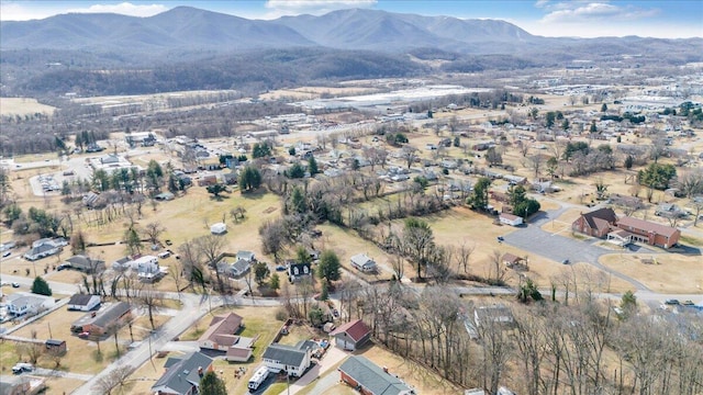 aerial view featuring a mountain view