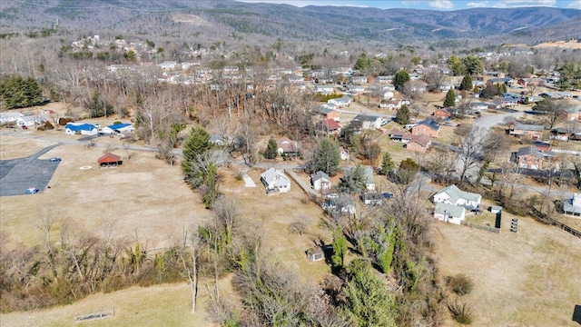 bird's eye view featuring a mountain view