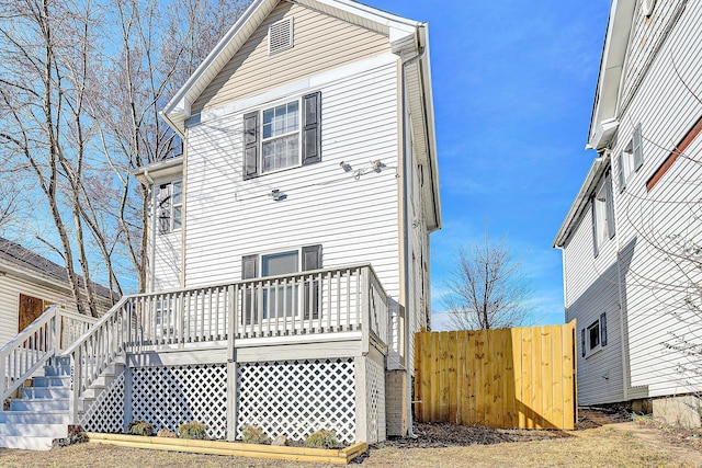 view of rear view of property