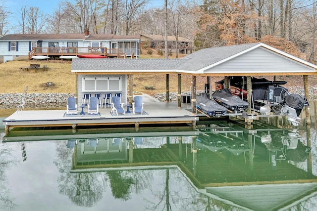 view of dock