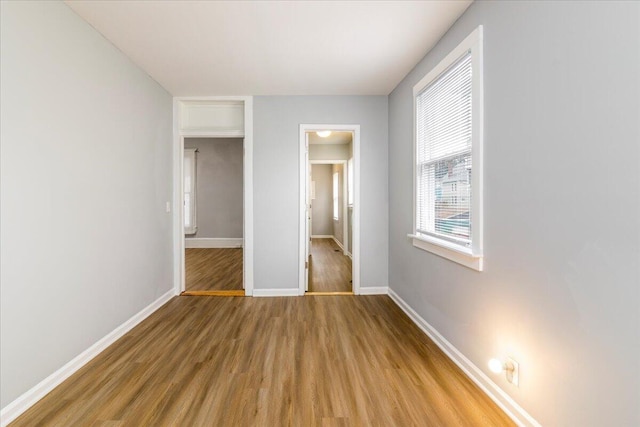 unfurnished bedroom with light hardwood / wood-style flooring