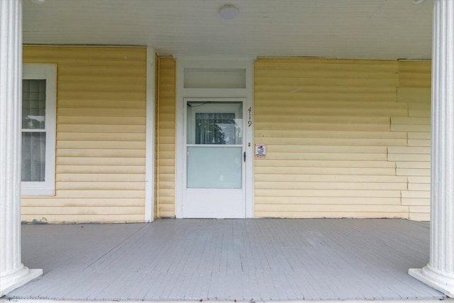 view of doorway to property