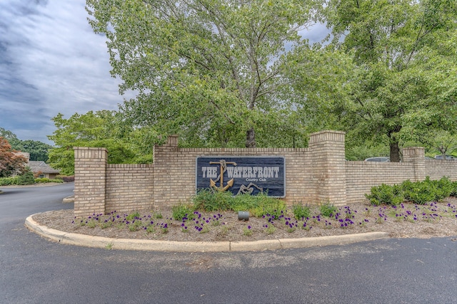 view of community sign