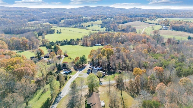 aerial view featuring a mountain view