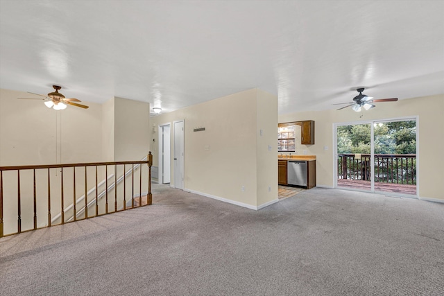 empty room featuring light carpet