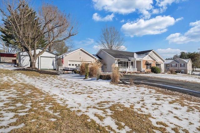 view of single story home