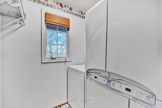 laundry room featuring washer and dryer