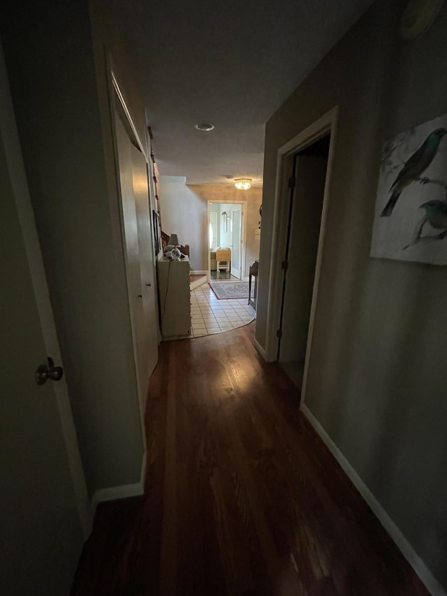 hall featuring hardwood / wood-style floors