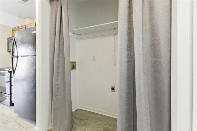 bathroom featuring hardwood / wood-style flooring