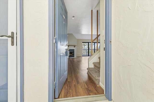 interior space featuring wood-type flooring