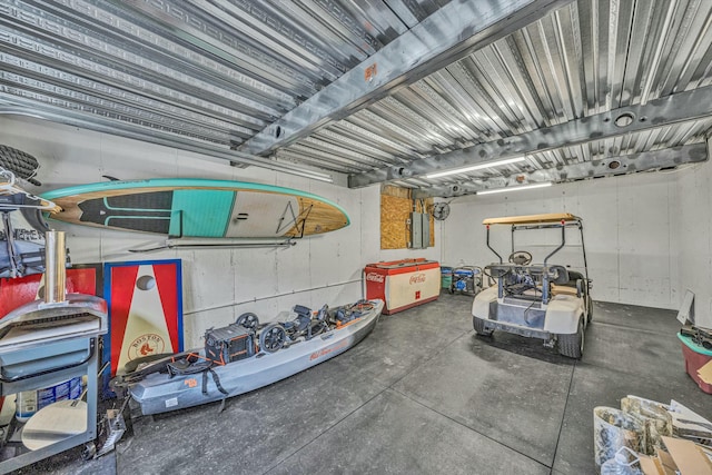 garage with electric panel