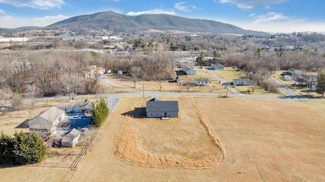 bird's eye view featuring a mountain view