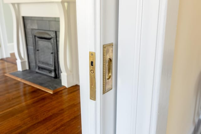 interior details featuring wood-type flooring