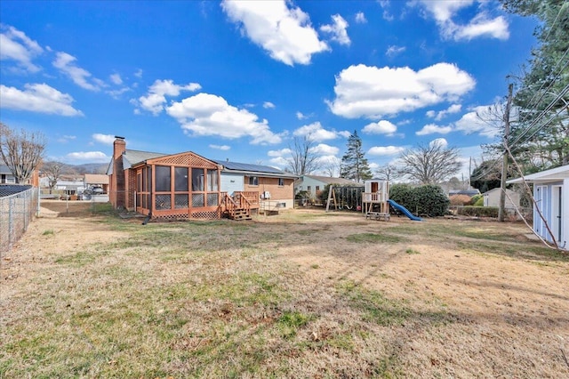 view of yard featuring a playground