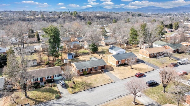 aerial view featuring a mountain view