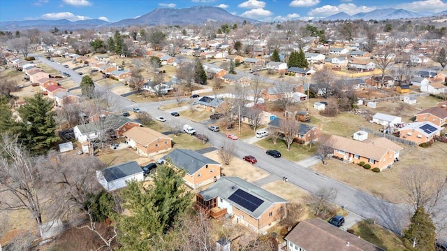 bird's eye view featuring a mountain view