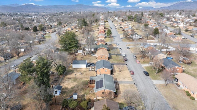 aerial view featuring a mountain view