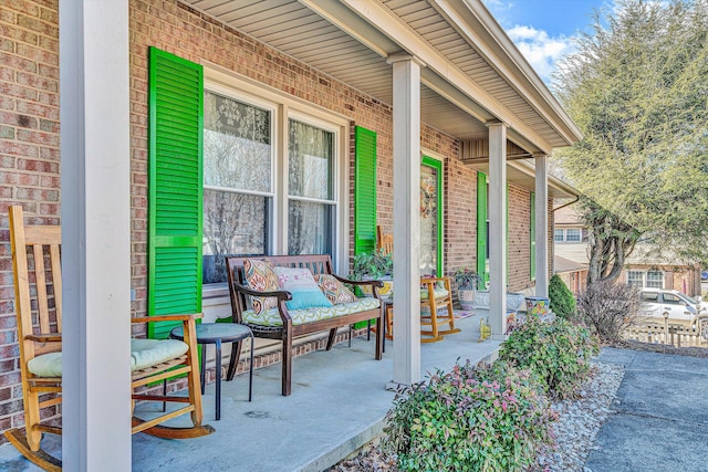 view of patio / terrace with a porch