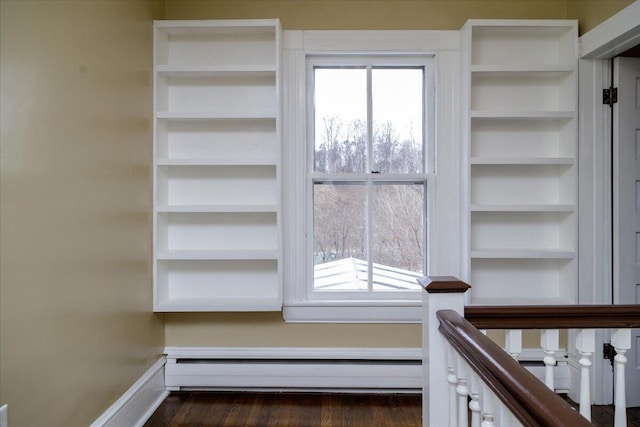 closet with baseboard heating