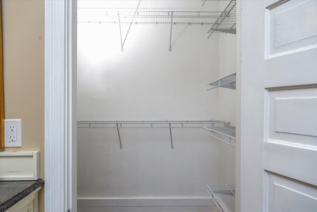 view of walk in closet