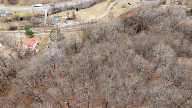 bird's eye view featuring a rural view