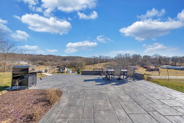 view of patio featuring area for grilling