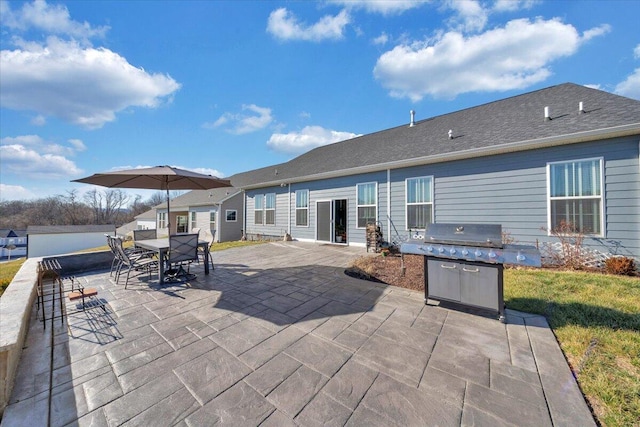 view of patio / terrace with a grill