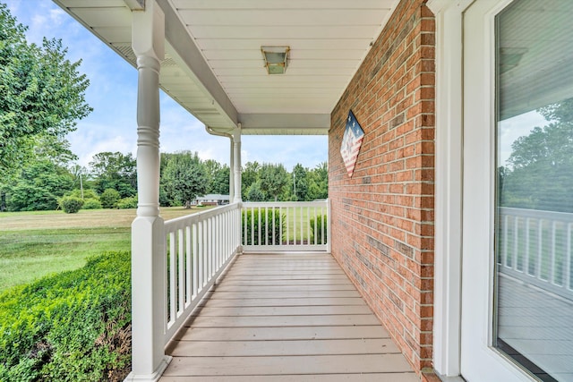 exterior space featuring covered porch