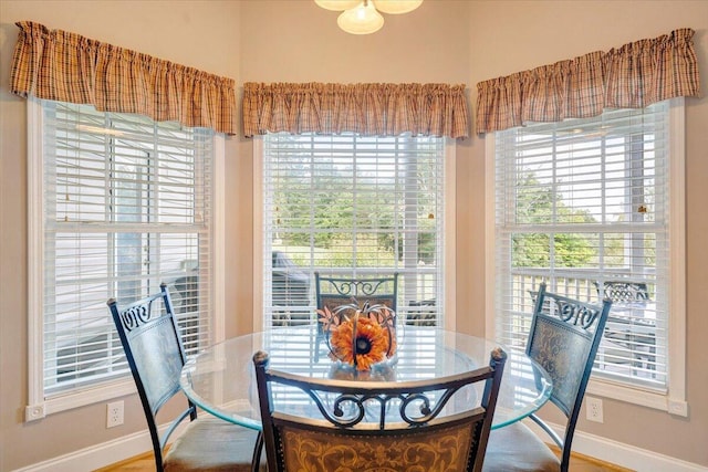 view of dining area