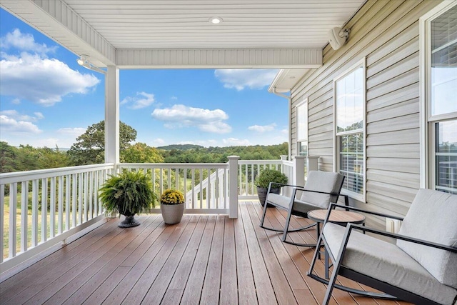 view of wooden terrace