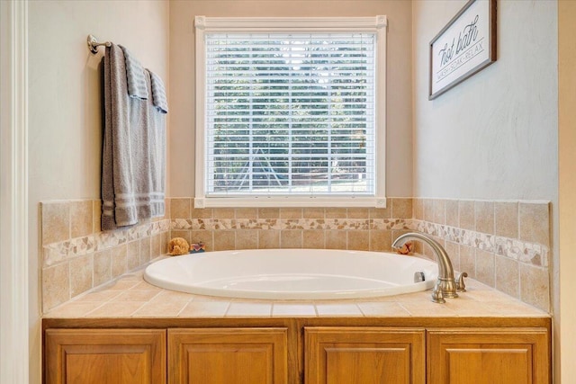 bathroom with a tub