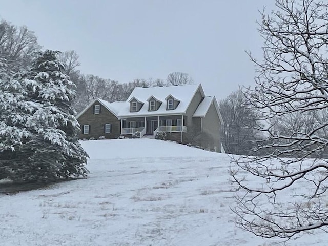 cape cod-style house with a porch