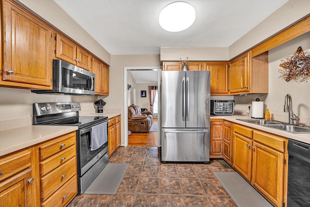 kitchen with stainless steel appliances and sink