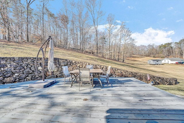 view of wooden deck