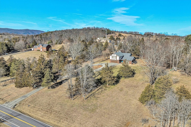 bird's eye view featuring a mountain view