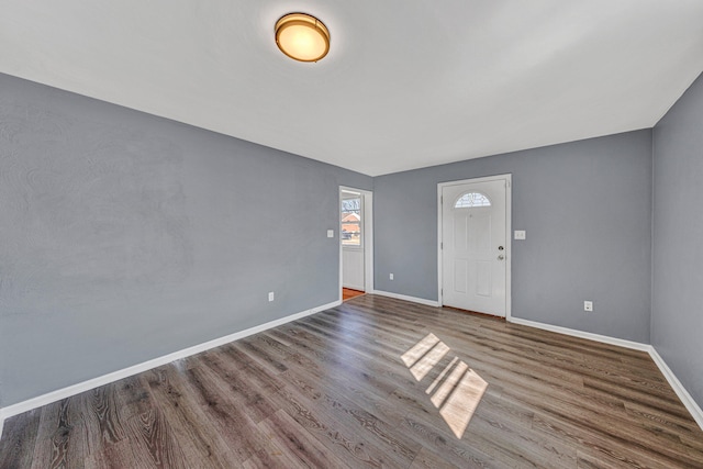 foyer with hardwood / wood-style floors