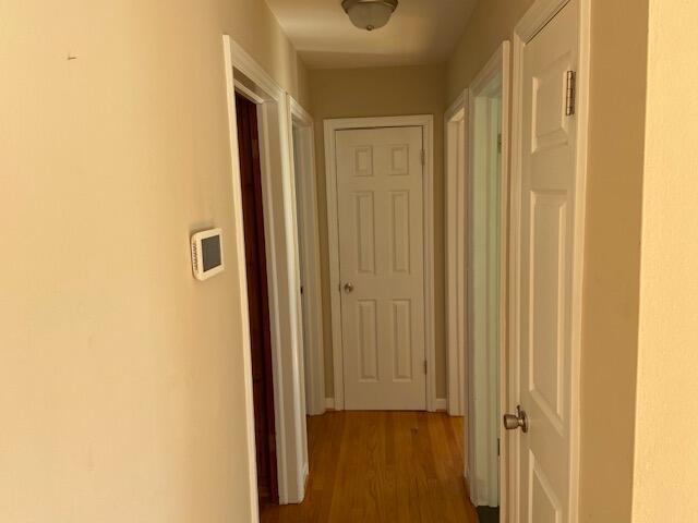 hallway featuring hardwood / wood-style floors