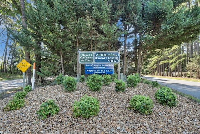 view of community sign