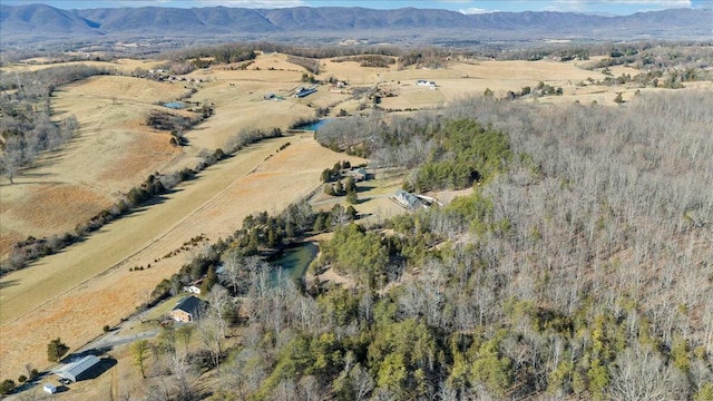 bird's eye view with a mountain view