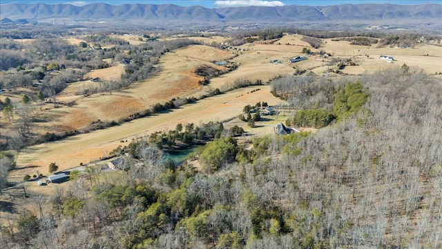 aerial view featuring a mountain view