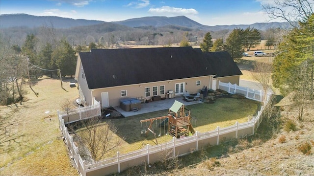 aerial view featuring a mountain view