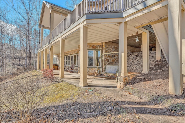 exterior space with a balcony