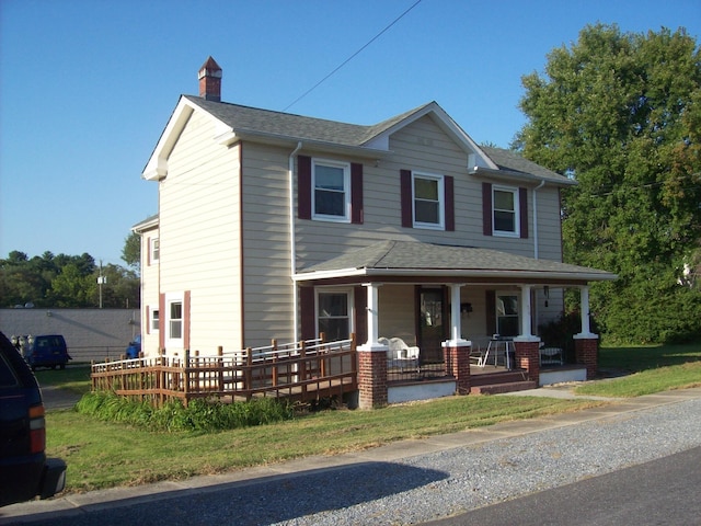 view of front of house featuring covered porch