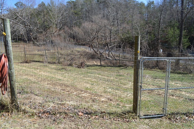 view of yard featuring a gate and fence