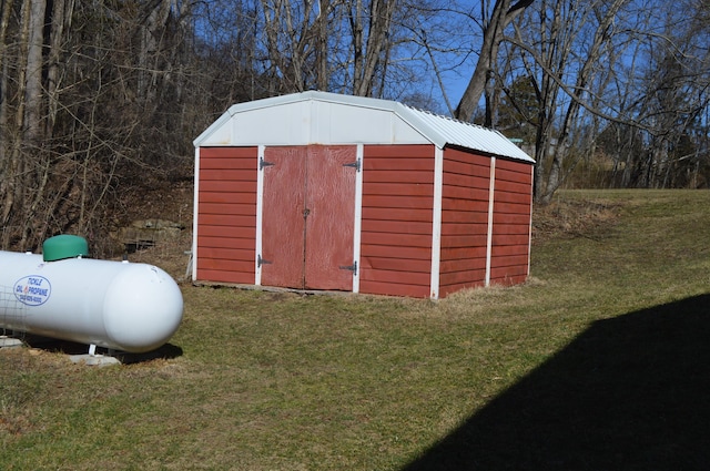 view of shed