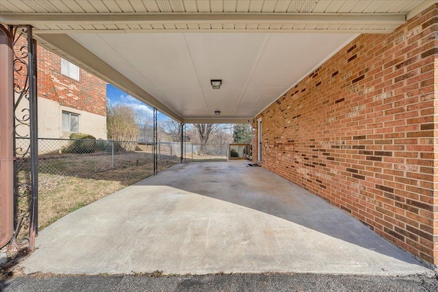 view of patio / terrace with a carport