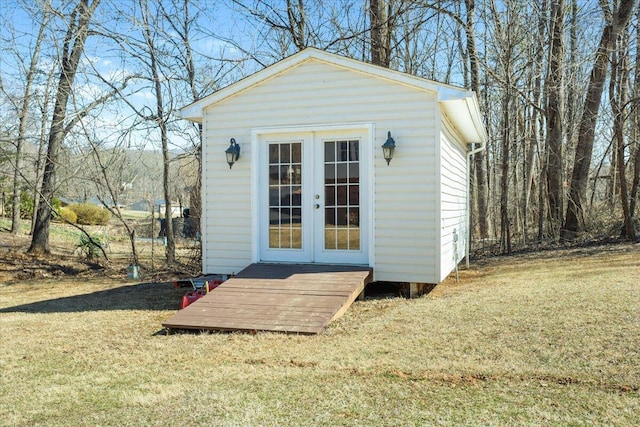 view of outbuilding with an outbuilding