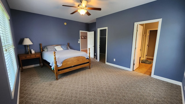 1057 Barrow Hills Dr, Huddleston, VA 24104 - bedroom featuring multiple windows, carpet floors, and a walk in closet