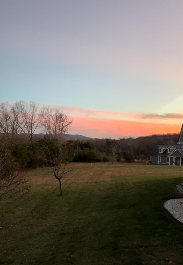 1057 Barrow Hills Dr, Huddleston, VA 24104 - yard at dusk with a yard