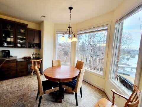 view of tiled dining area